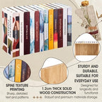 Gerrii 15.9"x10.2"x5.6" Solid Wood Hidden Book Box, Modern, Retro - Image 4