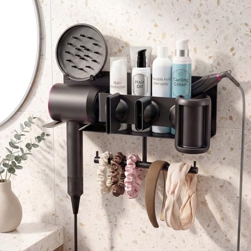 Hair Dryer Holder Wall Mounted for Dyson, Hair Tools Organizer with Magnetic Attachment Storage, Blow Dryer Holder for Hair Styling Tools & Accessories Organizer, Bathroom Salaon - Image 7