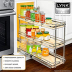 LYNK Élite 3-Tier Spice Rack Organizer Cabinet, Pull Out Spice Rack - Image 2