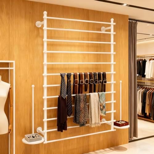 12 Layers Wall Ribbon Organizer Holder Wrapping Paper Thread Scarf Tie Rack - Image 7
