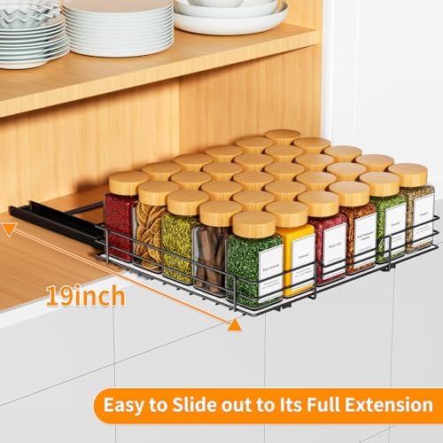 RCHYFEED Pull Out Spice Rack Organizer, 12.5" Wx10.5 Dx2.5 H - Image 4