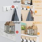 AMBIRD Coat Rack Wall Mount with Shelf, 28.9 Inches Coat Hooks Wall Mounted with 5 Hooks, Hat Wall Hooks for Hanging in Entryway, Living Room, Bathroom, Bedroom (White, 28.9 * 4.5 inches) - Image 5