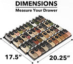 SpaceAid Spice Drawer Organizer with 44 Spice Jars, 386 Spice Labels, 4 Tier Seasoning Rack Tray Insert for Kitchen Drawers, 20.25" Wide x 17.5" Deep - Image 4