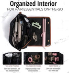 Large Hair Tools Travel Bag with Heat Resistant Mat for Curling Irons, Flat Irons, and Styler Brushes | Protective Organizer for Travel & Home - Image 3