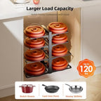 MUDEELA 8-Tier Pots and Pans Organizer under Cabinet, 15.9" H Heavy-duty - Image 5