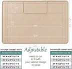The Original Under Sink Mat - Silicone Waterproof mat, Trimmable, Easy to Clean, Kitchen cabinet liner, Under sink protector mats, Drip Tray with Lip - 34" x 22" or smaller - Beige - Image 2