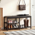 33“ Iron Shoe Rack Storage Bench for Entryway, Holds Up to 560lb by VewePata