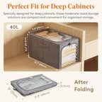 Lifewit 40L Clothes Storage Bins with Metal Frame for Closet, 4 Pack - Image 4
