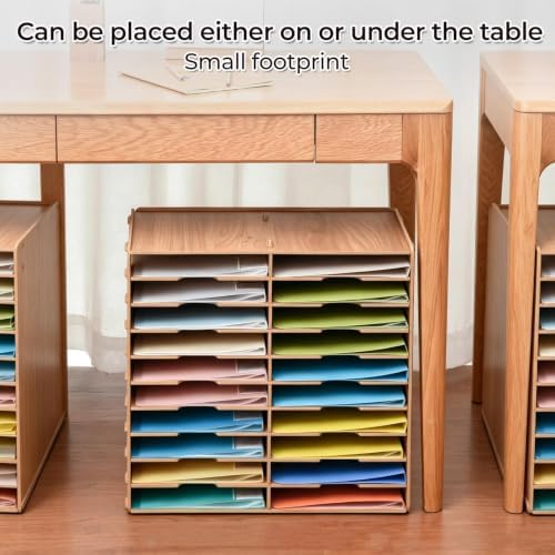 20-Slot Classroom Mailbox, Wooden Paper Organizers - Image 6