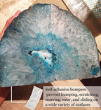 Teal Agate Bookends Heavy Duty Geode Stone Book End Holders Decorative - Image 5