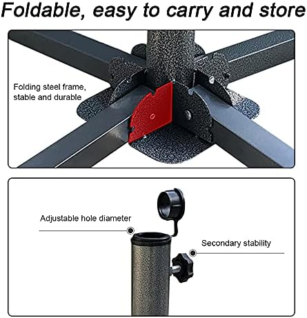 Foldable Patio Sun Shade Anchor Holder Adjustable Portable Beach Anchor Heavy Duty Tempered Iron Outdoor Patio Umbrella Base Holder - Image 3