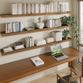 ROGMARS 72 Inches Long Walnut Floating Shelves by 100RealSolidWood