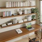 ROGMARS 72 Inches Long Walnut Floating Shelves by 100RealSolidWood