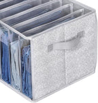 Zilink Wardrobe Clothes Organizer Storage Bin with Dividers, 3 Pack - Image 3