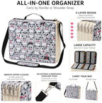 600-Slot Colored Pencil Case, 5-Layer Zipper with Shoulder strap and Handle - Image 4