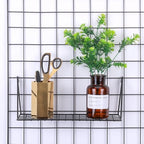Kaforise Hanging Straight Shelf for Wire Wall Grid Panel, Small Wire Wall Organizer and Display Shelf, Size 11.8" X 4.3",Black Painted (4) - Image 2