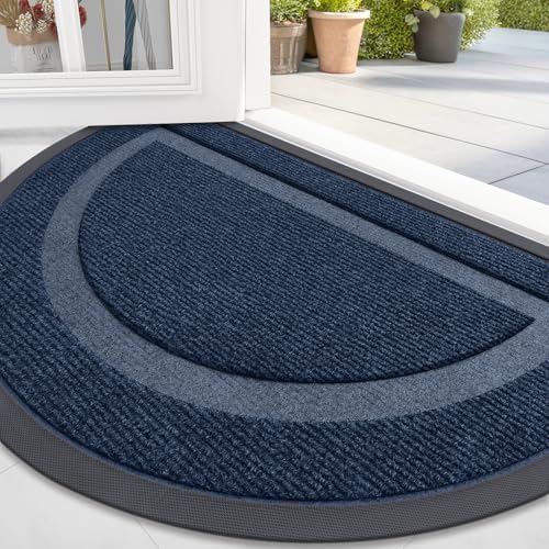 OLANLY Half Circle Front Door Mat Outside 71x47 All-Season Rubber Doormat by OLANLY