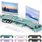 gianotter Dual Monitor Stand Riser With Drawer and 2 Pen Holders by gianotter