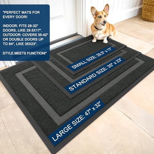 OLANLY Front Door Mat Outside 71x23, All-Season Heavy-Duty Rubber Doormat - Image 2