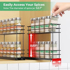 Mystozer Pull Out Spice Rack Organizer for Cabinet, Slide Out Spice Racks - Image 3