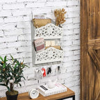 Key and Mail Holder for Wall, 2-Slot Mail Organizer Wall Mount 5 Key Hooks - Image 2