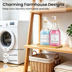 2 Pcs Glass Laundry Detergent Dispenser Bottle, 64 oz - Image 5
