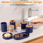 25 PCS Navyblue Bathroom Accessories Set丨Shower Curtain Bathroom Accessory - Image 7