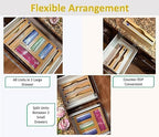 Incredinest Bamboo Drawer Organizer Bag Holder – Modular Design Zip Lock Bag Organizer Plastic Wrap Dispenser with Cutter – Baggie Organizer for Drawer with Single and Double Wrap Dispenser - Image 6