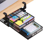 Under Desk Drawer, Clamp on Desk Organizer Slide Out Table Storage No Drill by OfficeProducts