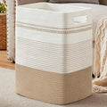80L Large Cotton Rope Laundry Basket for Bedroom & Laundry Room, Tall Clothes Hamper with Sturdy Handles, Neutral Storage Bin Capable of Holding Blankets and Toys by SIXDOVE