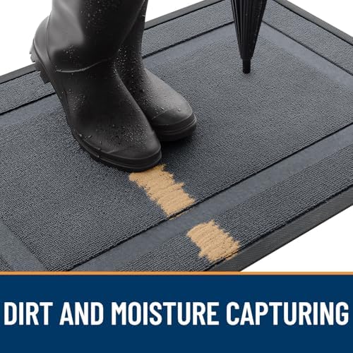 OLANLY Front Door Mat Outside 47x17, All-Season Heavy-Duty Rubber Doormat - Image 4