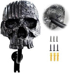 Helmet Holder,Skull Helmet Holder Wall Mount Helmet Rack with Hooks Helmet Hanger for Coats,Caps,Baseballs,Rugby Helmet,Motorcycle Accessories by Tooyuart