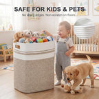 OIAHOMY Laundry Hamper Collapsible Laundry Basket Clothes Organizer Yellow - Image 3