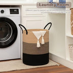 OIAHOMY 80L Nursery Hamper Laundry Basket Laundry Hamper Yellow/Black - Image 4