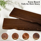 Organic Wavy Edge Floating Shelves,Hidden Brackets,2 Pack 24 in - Image 5