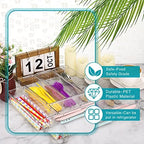 Maitys 12 Pcs Plastic Drawer Organizers, Silverware Tray, 9 x 3 x 2, Clear - Image 3