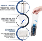Umbrella Bag Wrapper Station with Sign Frame - Wrap Umbrellas for Rain - Be Safe, Wrap it up! - 200 Long Bags Included - Image 4