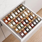 Acrylic Spice Drawer Organizer 4 PK, Expandable 13"-26" Acrylic Spice Rack for Drawer Seasoning Organizer Tray, Shelf Stackable 4-Tier Herb Jar Rack Insert for Kitchen Cabinet, Herb Jars Not Included by SAVVYSORTED%C2%AE