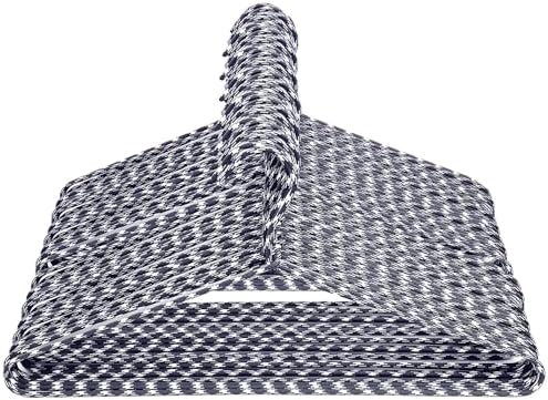 Clothes Hangers 60 Pack Stylish Fabric Wrapped Metal, Space Saving Coat, Velvet, Pant Hangers for Closet Organization, Durable Non-Slip, Navy/White Wardrobe Essentials Bulk Storage by Homewear