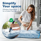 HOUSE DAY 10 Medium Vacuum Seal Bags For Clothing Travel, 80% Space Saving Travel Vacuum Bags with Electric Pump, Vacuum Storage Bags For Clothes, Blankets, Moving, Camping, Toys, Reusable & Durable - Image 6