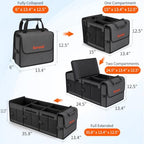 Large Trunk Organizer with Portable Leakproof Cooler Bag,Foldable Cover,Adjustable Securing Straps,Collapsible Trunk Organizer for Suv Car Truck Sedan (4-in-1 with Cooler) - Image 2