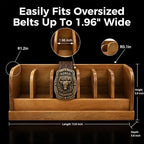 MinBoo Acacia Wood Belt Organizer Box,6 Grids Belt Rack for Closet and Drawer, Belt Storage Organizer and Displayer for Men Women - Image 3