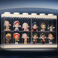 Wall-Mounted White Acrylic Display Case with White LED Light, 12-Grid Clear Showcase Shelf, No-Assembly Dustproof Organizer for Mini Figures, Collectibles by Lotheove