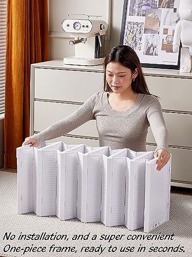 FUYUN Plastic Shoe Organizer - Stackable and Foldable 6-Tier Shoe Boxes for Closet, Clear and Space-Saving Sneaker Containers, No Assembly Required - Image 2