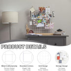 PATIKIL Wire Grid Panels Gridwall Panel 39" x 16" White 2Pcs - Image 3