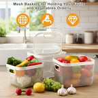 MorningRo 4 Pack White Metal Mesh Basket with Handles, Medium and Large - Image 4