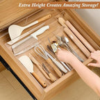 Teenyyou 1 Pcs Expandable Drawer Organizer, 18.5 x 17.4 Inches, 9-11 Slots - Image 6