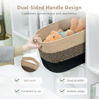 ECDYQXVU 15x10x9 Inch Woven Cotton Rope Storage Basket, 3 Pack - Image 4