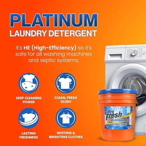 Ultra Fresh 6X Platinum Laundry Detergent, Up to 640 Loads, Bleach Alt, 5 Gallon Bundled with Platinum 6X Laundry Detergent Sheets with Fresh Scent - Image 4