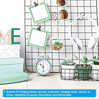 PATIKIL 24x8 Inch Wall Grid Panel, 4 Pcs Metal Wire Photo Wall Decorative Grid for Photo Display Hanging Picture Memo Home Decorations, White - Image 4